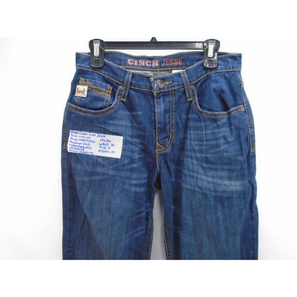 Cinch Jesse Denim Blue Jeans Slim Straight Mens Size 29 Western Cowboy - Picture 2 of 9